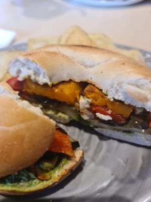 Vegan bagel at Isabella Cafe & Bar in Parkville