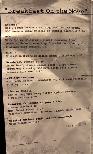 Menu at Isabella Cafe & Bar in Parkville