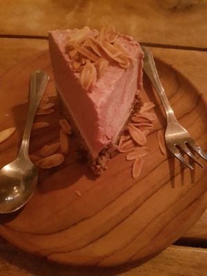 Strawberry cashew cheesecake at Musa Cookery in 