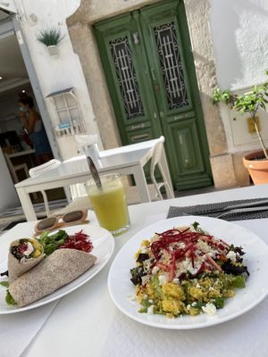 Wrap Vegetariano & Tabule Salad at Vida Leve in Faro