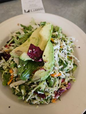 Avocado quinoa with baby greens at Sharky's Woodfired Mexican Grill in Chatsworth