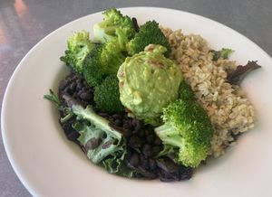 AJ Burrito Bowl (oil-free) at Sharky's Woodfired Mexican Grill  in Studio City