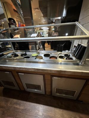 Salsa bar  at Sharky's Woodfired Mexican Grill  in Studio City