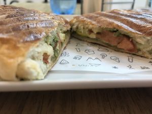 Pesto sandwich at NiceCream in Santiago