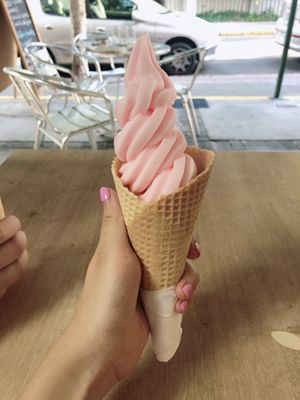 Pink lemonade  at NiceCream in Santiago