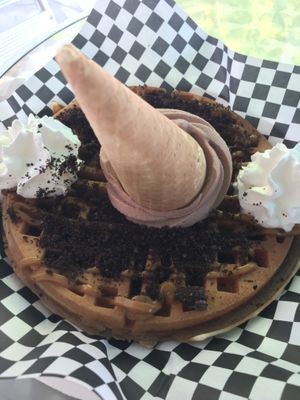 Heaven on a waffle at NiceCream in Santiago