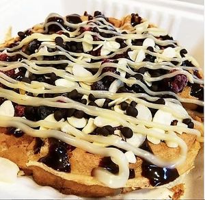 Vegan waffles at NiceCream in Santiago