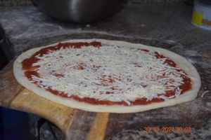 Pizza base. at Manso Pizzeria in Barcelona