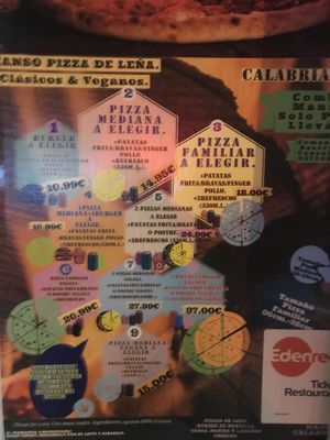 Poster at Manso Pizzeria in Barcelona