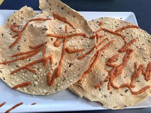 Papadam at Manso Pizzeria in Barcelona