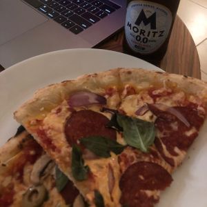   at Manso Pizzeria in Barcelona