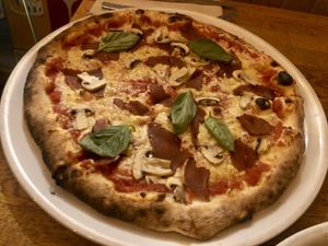 Smoked ham  at Manso Pizzeria in Barcelona