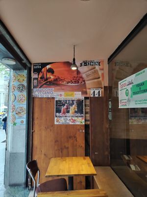 Inside  at Manso Pizzeria in Barcelona