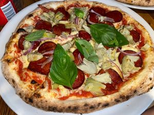   at Manso Pizzeria in Barcelona