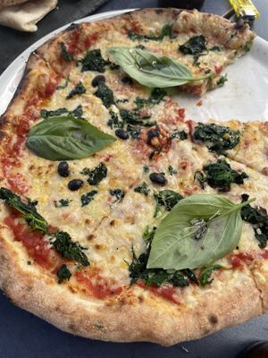 Vegan spinach  at Manso Pizzeria in Barcelona