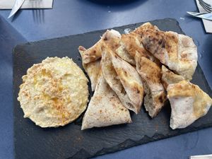 Hummus  at Manso Pizzeria in Barcelona