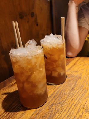 spiced ice tea at Manso Pizzeria in Barcelona