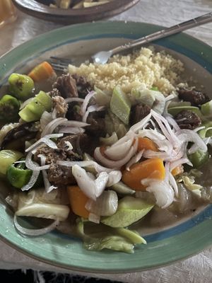 Asian vegetables with gluten    at Ong CAPEAS in Cotonou