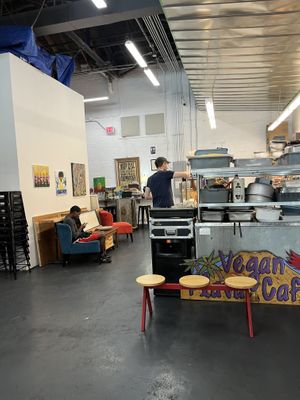 Located toward the back, Suite G  at Vegan Flava Cafe in Chapel Hill