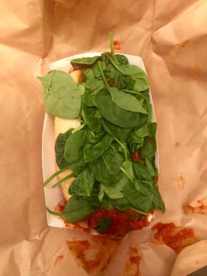 Eggplant parm (no mozzarella) at Fozzie's Sandwich Emporium in Richmond Heights