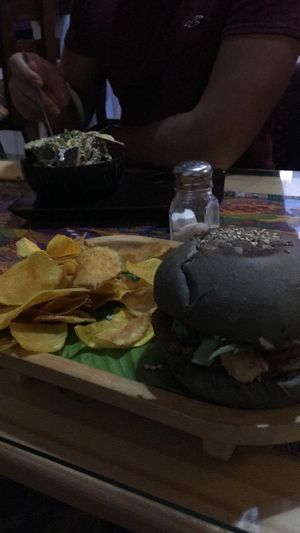 Tempeh burger at Wachuma in Antigua