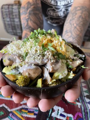 Green dream bowl at Wachuma in Antigua