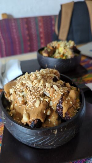 Earth power with rice. at Wachuma in Antigua