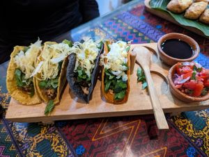 Tasty tacos and sides at Wachuma in Antigua