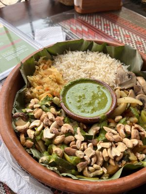 Select your own ingredients rice bowl  at Wachuma in Antigua