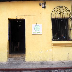 entrance to restaurant at Wachuma in Antigua