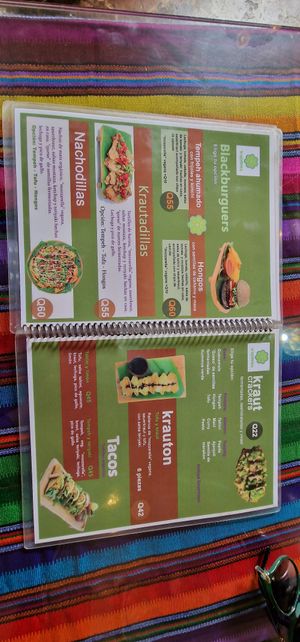 Menu1 at Wachuma in Antigua