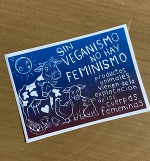 They shared some stickers from a traveling vegan artist! @saffacath — food was too good, forgot got take pictures of it.😄 at Wachuma in Antigua