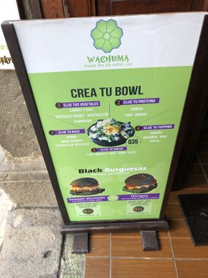 Menú  at Wachuma in Antigua