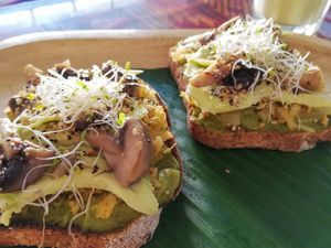 Hummus and Avocado Toast at Wachuma in Antigua