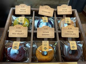 Six vegan donuts, four new flavors! ✨delicious   at RING Donuts in Canoga Park