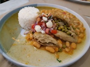 Main / Frijoles con seco a la norteña  at Los Andenes Vegan in Madrid