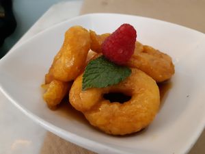 Dessert / Picarones at Los Andenes Vegan in Madrid