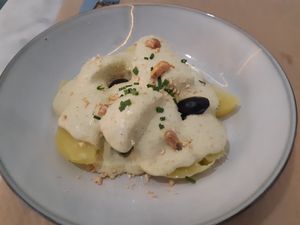 Starter / Ocopa a la arequipeña at Los Andenes Vegan in Madrid