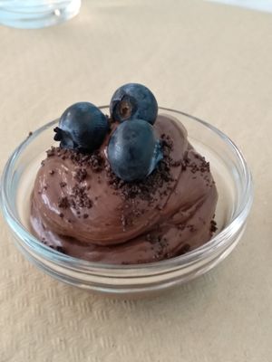Cremoso de chocolate at Los Andenes Vegan in Madrid