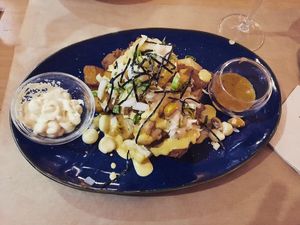 Jalea de Pescado at Los Andenes Vegan in Madrid