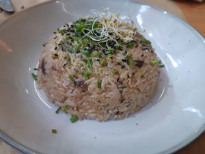 Main: Arroz chaufa con no langostino  at Los Andenes Vegan in Madrid