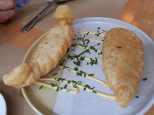 Starter: Empanadas - Special seasonal dish for spring at Los Andenes Vegan in Madrid