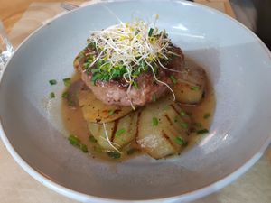Main: Solomillo 'Beyond'  at Los Andenes Vegan in Madrid