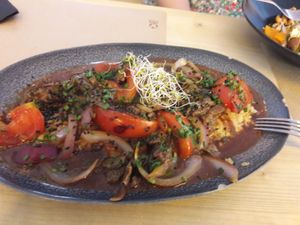 Tacu tacu - yum! at Los Andenes Vegan in Madrid