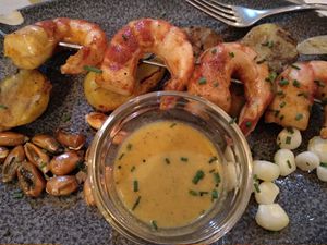 No langostinos at Los Andenes Vegan in Madrid