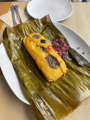 Tamal #Veganuary at Los Andenes Vegan in Madrid