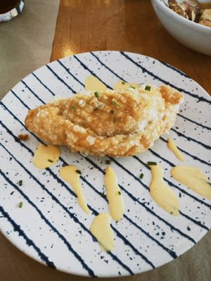 Empanadilla de ají de “gallina"  at Los Andenes Vegan in Madrid