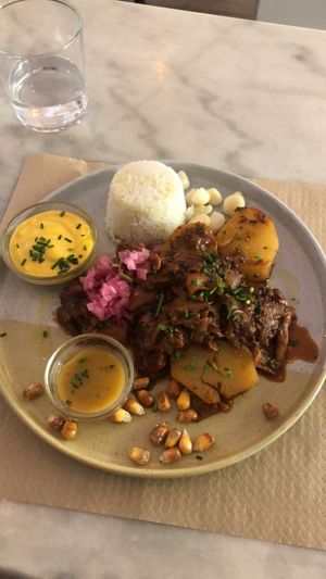 Setas arrancheras  at Los Andenes Vegan in Madrid