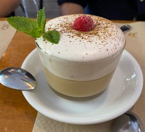 Suspiro a la limeña  at Los Andenes Vegan in Madrid