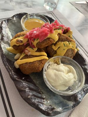 Chicharrón de “pescado” - this was the best  at Los Andenes Vegan in Madrid